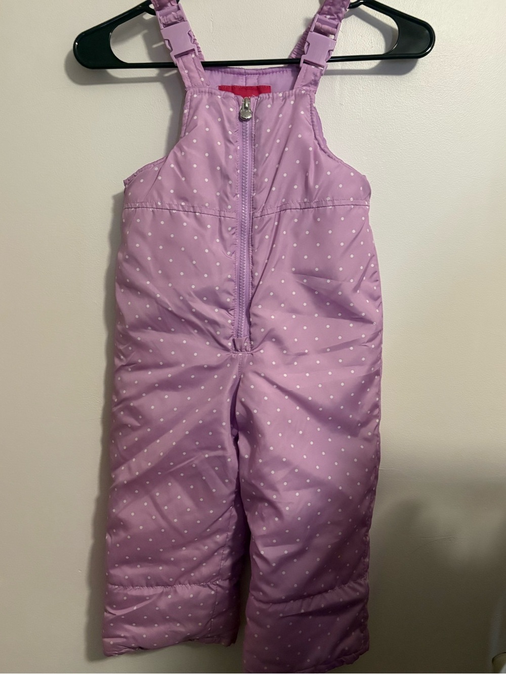 London Fog Girls Cold Weather  Lilac Polka Dot Snow Bib Pants